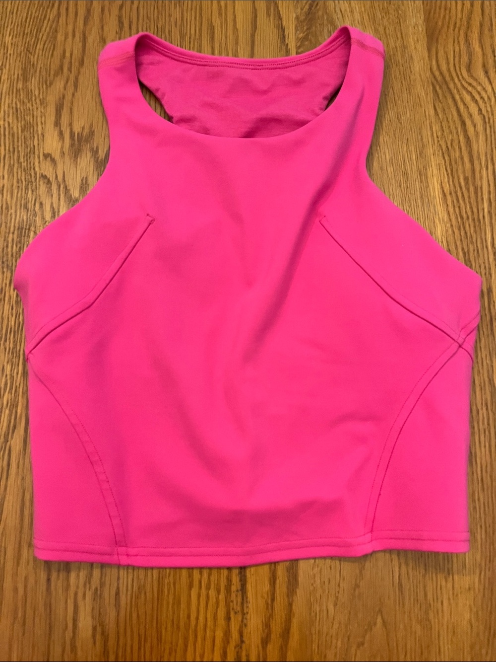 lululemon athletica Neon Pink High-Neck Crop Tank